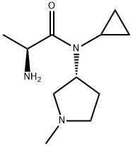 (S)-2-AMino-N-cyclopropyl-N-((R)-1-Methyl-pyrrolidin-3-yl)-propionaMide Struktur