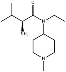 (S)-2-AMino-N-ethyl-3-Methyl-N-(1-Methyl-piperidin-4-yl)-butyraMide 化学構造式