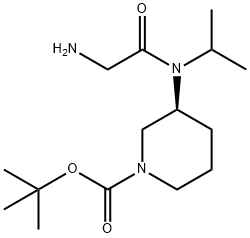 (S)-3-[(2-AMino-acetyl)-isopropyl-aMino]-piperidine-1-carboxylic acid tert-butyl ester Structure