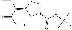 (S)-3-[(2-Chloro-acetyl)-ethyl-aMino]-pyrrolidine-1-carboxylic acid tert-butyl ester Struktur
