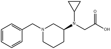 [((S)-1-Benzyl-piperidin-3-yl)-cyclopropyl-aMino]-acetic acid Struktur