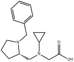 [((S)-1-Benzyl-pyrrolidin-2-ylMethyl)-cyclopropyl-aMino]-acetic acid Struktur
