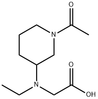 [(1-Acetyl-piperidin-3-yl)-ethyl-aMino]-acetic acid Structure