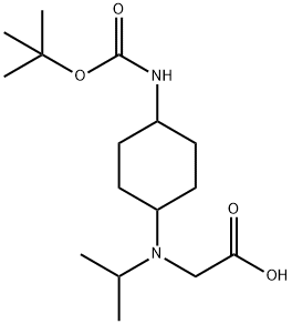 [(4-tert-ButoxycarbonylaMino-cyclohexyl)-isopropyl-aMino]-acetic acid Structure