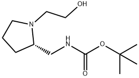 [(S)-1-(2-Hydroxy-ethyl)-pyrrolidin-2-ylMethyl]-carbaMic acid tert-butyl ester Struktur
