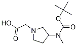 [3-(tert-Butoxycarbonyl-Methyl-aMino)-pyrrolidin-1-yl]-acetic acid 化学構造式