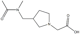 {3-[(Acetyl-Methyl-aMino)-Methyl]-pyrrolidin-1-yl}-acetic acid Struktur