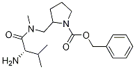 2-{[((S)-2-AMino-3-Methyl-butyryl)-Methyl-aMino]-Methyl}-pyrrolidine-1-carboxylic acid benzyl ester 化学構造式