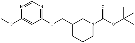 3-(6-Methoxy-pyriMidin-4-yloxyMethyl)-piperidine-1-carboxylic acid tert-butyl ester Structure