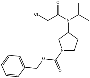 3-[(2-Chloro-acetyl)-isopropyl-aMino]-pyrrolidine-1-carboxylic acid benzyl ester Structure