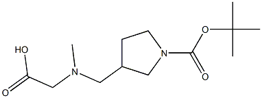 3-[(CarboxyMethyl-Methyl-aMino)-Methyl]-pyrrolidine-1-carboxylic acid tert-butyl ester Structure