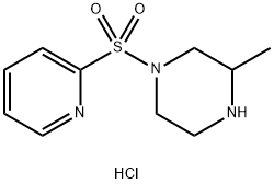 3-甲基-1-(吡啶-2-基磺酰基)-哌嗪盐酸盐 结构式