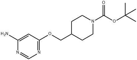 4-(6-AMino-pyriMidin-4-yloxyMethyl)-piperidine-1-carboxylic acid tert-butyl ester Structure