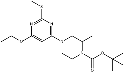 1353974-49-8 4-(6-乙氧基-2-甲基硫基-嘧啶-4-基)-2-甲基-哌嗪-1-羧酸叔丁酯