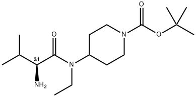 4-[((S)-2-AMino-3-Methyl-butyryl)-ethyl-aMino]-piperidine-1-carboxylic acid tert-butyl ester Structure