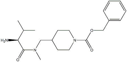4-{[((S)-2-AMino-3-Methyl-butyryl)-Methyl-aMino]-Methyl}-piperidine-1-carboxylic acid benzyl ester Struktur