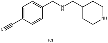 4-{[(Piperidin-4-ylMethyl)-aMino]-Methyl}-benzonitrile hydrochloride Struktur