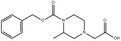 4-CarboxyMethyl-2-Methyl-piperazine-1-carboxylic acid benzyl ester Structure