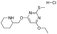 4-乙氧基-2-甲硫基-6-(哌啶-2-基甲氧基)嘧啶盐酸盐,1353980-63-8,结构式