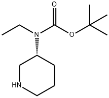 Ethyl-(R)-piperidin-3-yl-carbaMic acid tert-butyl ester Structure