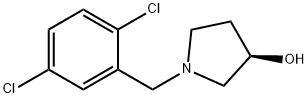 (R)-1-(2,5-Dichloro-benzyl)-pyrrolidin-3-ol Struktur