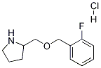 2-(2-Fluoro-benzyloxymethyl)-pyrrolidine hydrochloride Structure