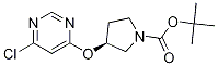(S)-3-(6-Chloro-pyrimidin-4-yloxy)-pyrrolidine-1-carboxylic acid tert-butyl ester Struktur