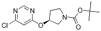 (S)-3-(6-Chloro-pyrimidin-4-yloxy)-pyrrolidine-1-carboxylic acid tert-butyl ester 结构式