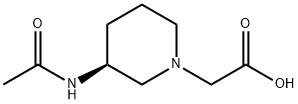 ((S)-3-AcetylaMino-piperidin-1-yl)-acetic acid Struktur