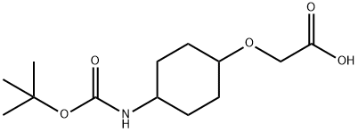 (4-tert-ButoxycarbonylaMino-cyclohexyloxy)-acetic acid Structure