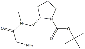 (S)-2-{[(2-AMino-acetyl)-Methyl-aMino]-Methyl}-pyrrolidine-1-carboxylic acid tert-butyl ester Struktur