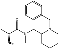 (S)-2-AMino-N-(1-benzyl-piperidin-2-ylMethyl)-N-Methyl-propionaMide 化学構造式