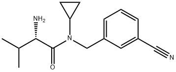 (S)-2-AMino-N-(3-cyano-benzyl)-N-cyclopropyl-3-Methyl-butyraMide Structure