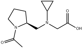 [((S)-1-Acetyl-pyrrolidin-2-ylMethyl)-cyclopropyl-aMino]-acetic acid Struktur