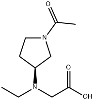 [((S)-1-Acetyl-pyrrolidin-3-yl)-ethyl-aMino]-acetic acid Struktur