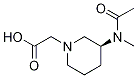 [(S)-3-(Acetyl-Methyl-aMino)-piperidin-1-yl]-acetic acid 化学構造式