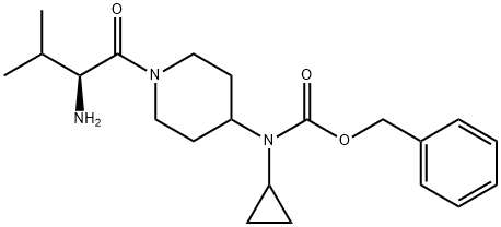 [1-((S)-2-AMino-3-Methyl-butyryl)-piperidin-4-yl]-cyclopropyl-carbaMic acid benzyl ester Struktur