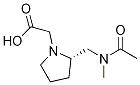 {(S)-2-[(Acetyl-Methyl-aMino)-Methyl]-pyrrolidin-1-yl}-acetic acid Struktur