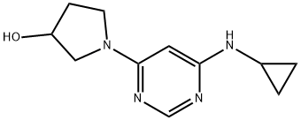 1-(6-环丙基氨基-嘧啶-4-基)-吡咯烷-3-醇 结构式