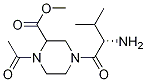 1-Acetyl-4-((S)-2-aMino-3-Methyl-butyryl)-piperazine-2-carboxylic acid Methyl ester Struktur