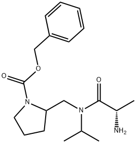 2-{[((S)-2-AMino-propionyl)-isopropyl-aMino]-Methyl}-pyrrolidine-1-carboxylic acid benzyl ester Struktur