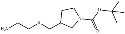 3-(2-AMino-ethylsulfanylMethyl)-pyrrolidine-1-carboxylic acid tert-butyl ester Struktur