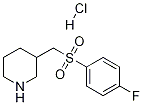 3-(4-氟-苯磺酰基甲基)-哌啶盐酸盐 结构式