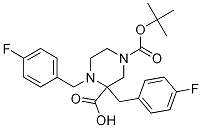 4-(4-Fluoro-benzyl)-piperazine-1,3-dicarboxylic acid 1-tert-butyl ester 3-(4-fluoro-benzyl) ester Structure