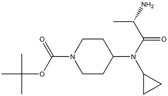 4-[((S)-2-AMino-propionyl)-cyclopropyl-aMino]-piperidine-1-carboxylic acid tert-butyl ester Struktur