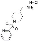 C-[1-(吡啶-2-磺酰基)-哌啶-4-基]甲胺盐酸盐 结构式
