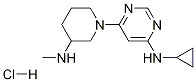 Cyclopropyl-[6-(3-MethylaMino-piperidin-1-yl)-pyriMidin-4-yl]-aMine hydrochloride Struktur