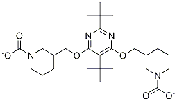 ditert-butyl3,3'-(pyriMidine-4,6-diylbis(oxy))bis(Methylene)dipiperidine-1-carboxylate Structure