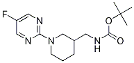 [1-(5-氟嘧啶-2-基)-哌啶-3-基甲基]-氨基甲酸叔丁基酯 结构式