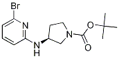 (S)-3-(6-Bromo-pyridin-2-ylamino)-pyrrolidine-1-carboxylic acid tert-butyl ester Struktur